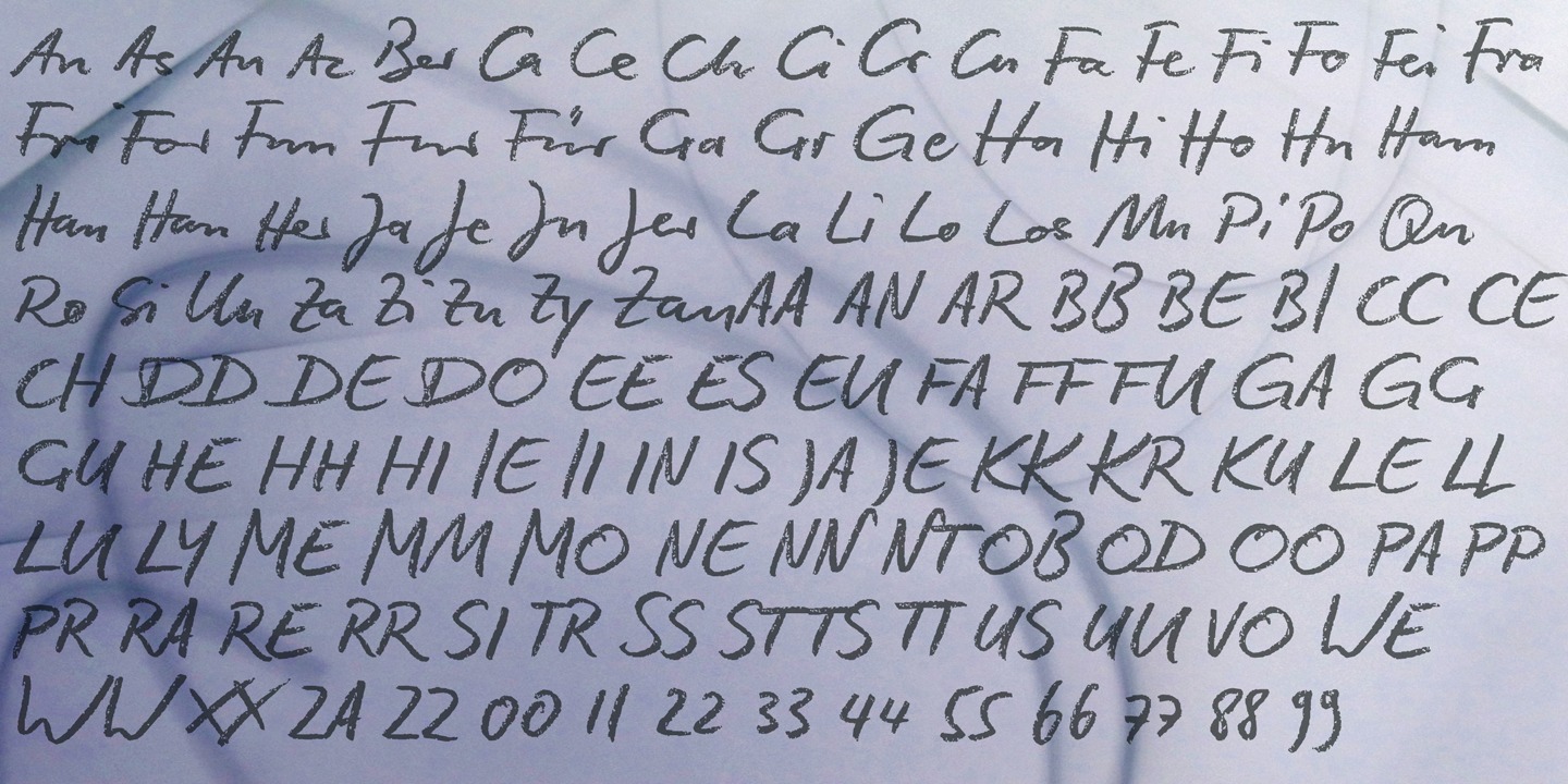 Przykład czcionki Conte Script Plus Regular